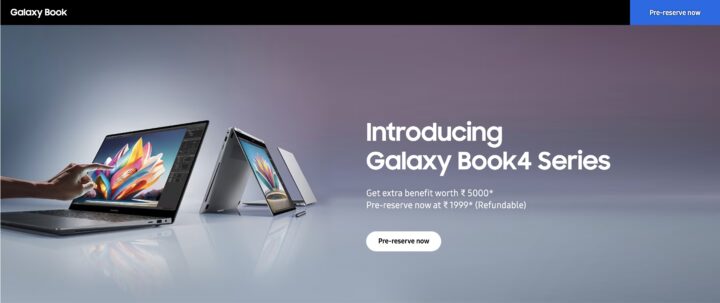 Samsung Galaxy Book 4 Pre-Booking India Offer