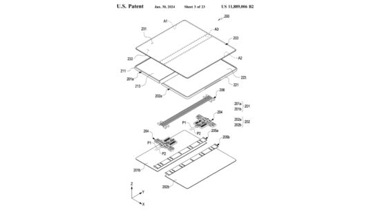 Samsung Galaxy Z Fold Hinge Patent January 30 2024