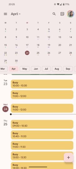 Google Calendar Month Chips April 2024 Update