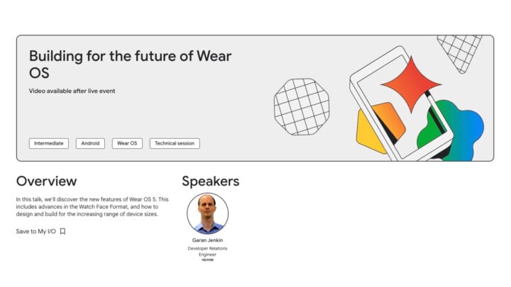 Google I/O 2024 Wear OS Session