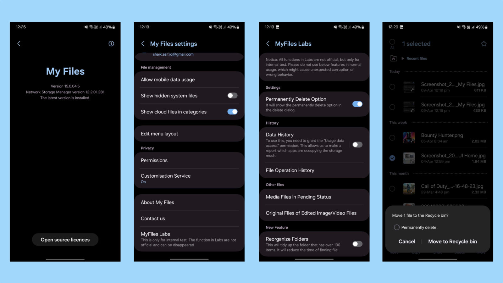 Samsung's My Files app lets you permanently delete files in one go ...