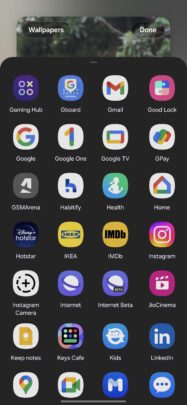 Samsung One UI 6.1 Ярлык экрана блокировки Опция камеры Instagram
