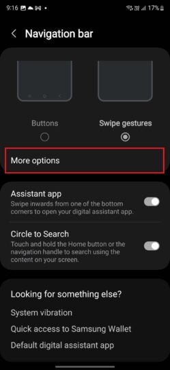 Enable S Pen with navigation gestures