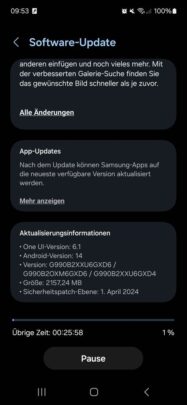 Samsung Galaxy S21 FE One UI 6.1 Update Changelog Germany
