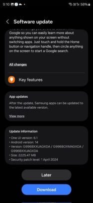 Samsung Galaxy S21 Ultra One UI 6.1 Update Changelog India