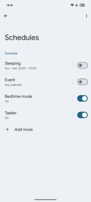Tasker Android 15 Digital Wellbeing Integration Options Bedtime Mode