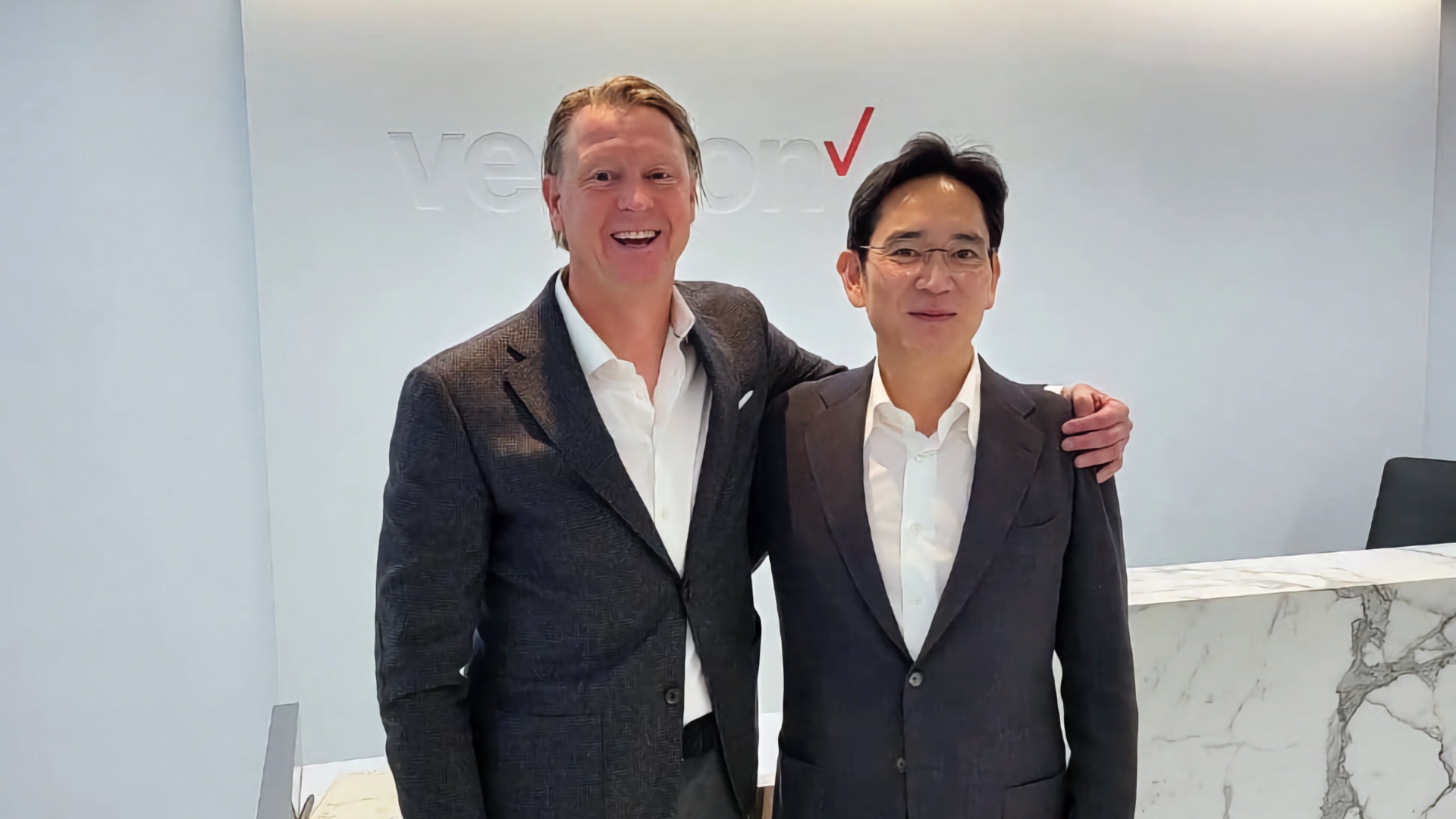 samsung electronics chairman lee jae-yong verizon ceo hans vestberg