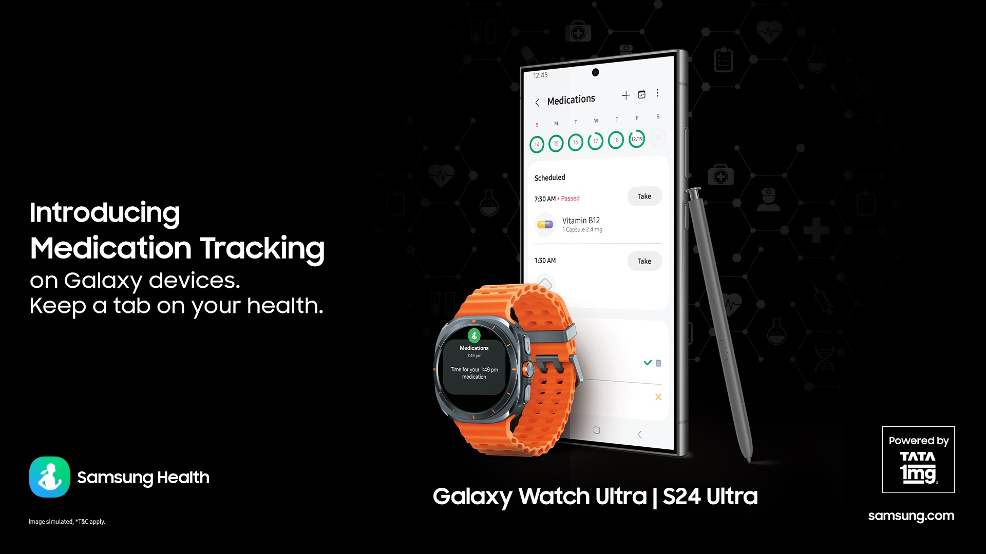 samsung health medication tracking india