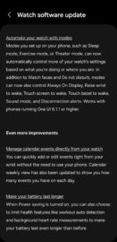 A screenshot detailing a portion of the One UI 6 Watch changelog.
