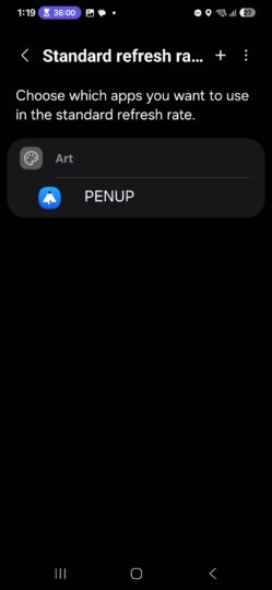 Samsung Display Assistant app: App refresh rate