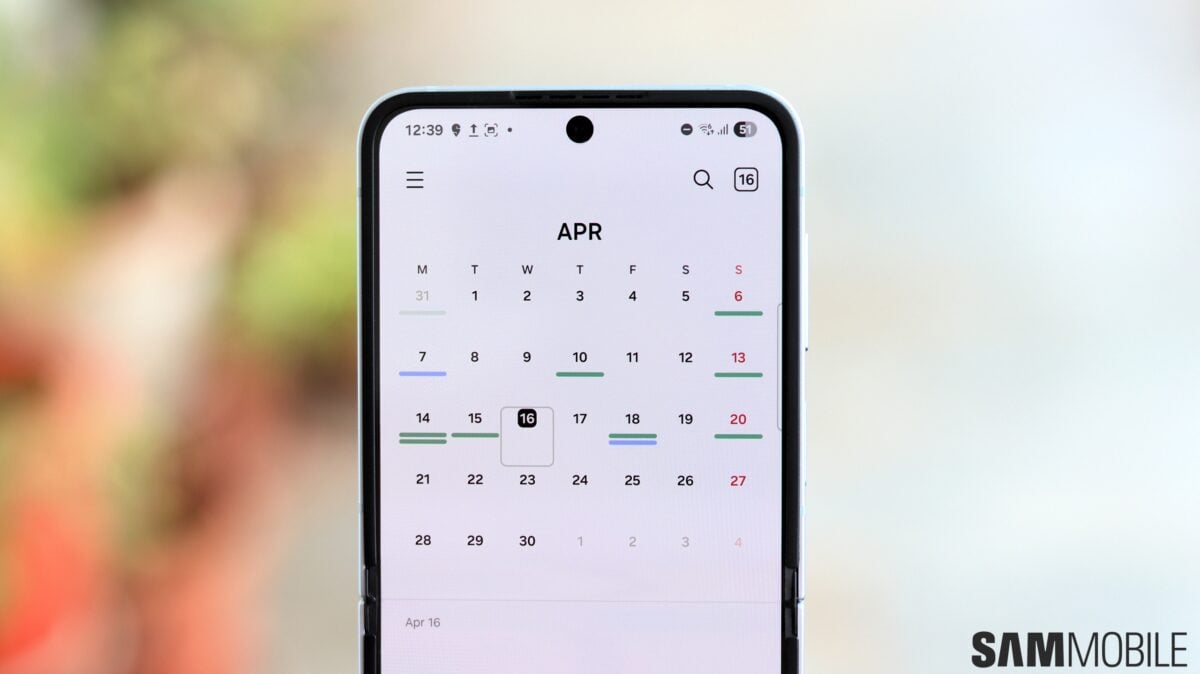 samsung calendar