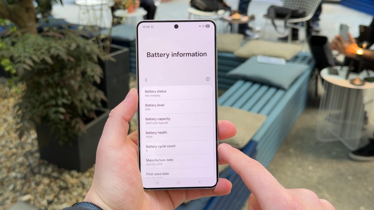 galaxy s25 edge battery info