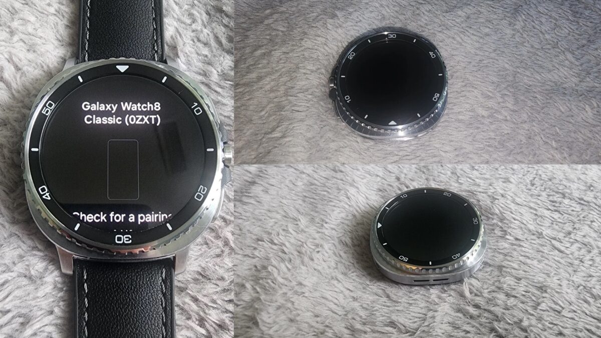 samsung galaxy watch 8 prototype silver case black band