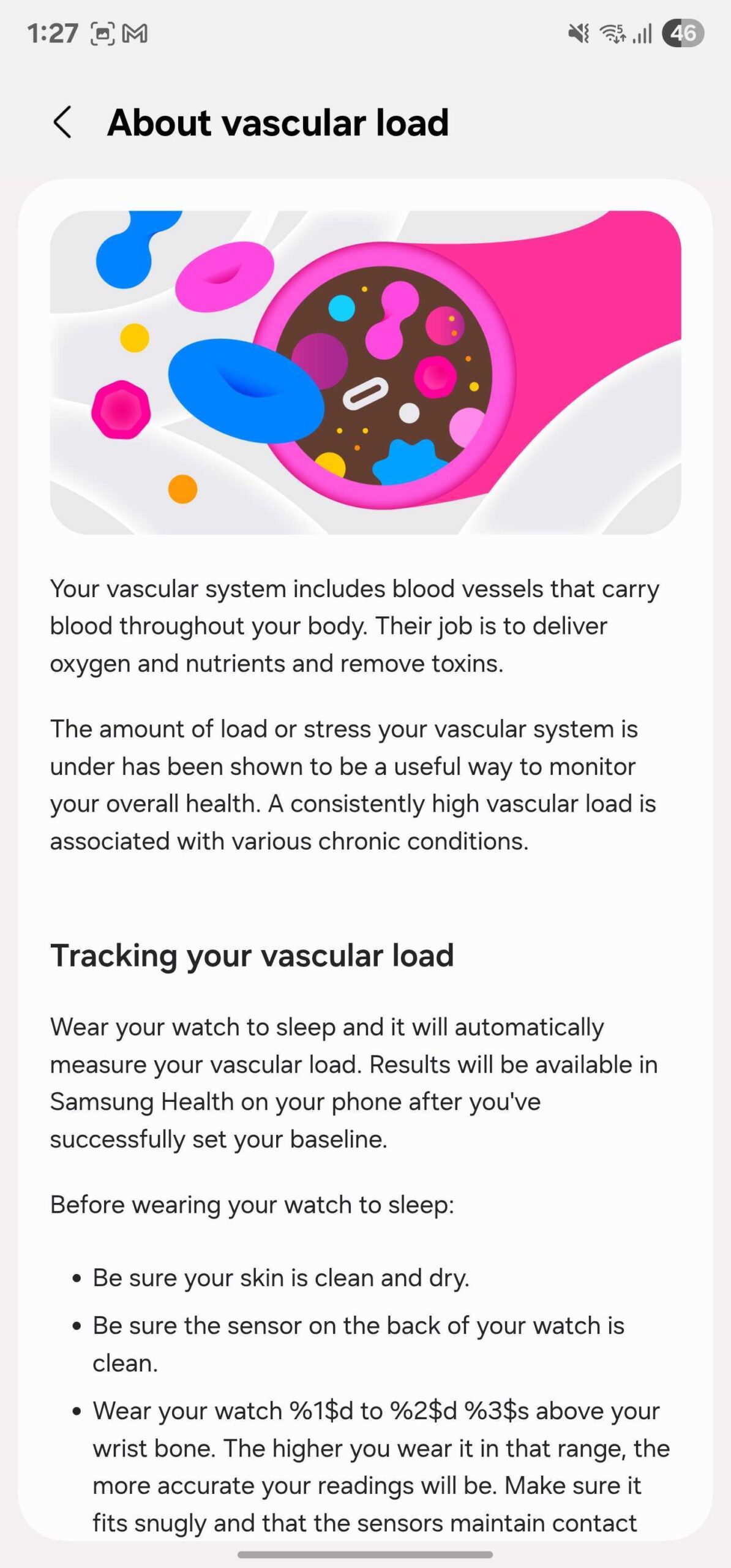 samsung health vascular load explanation