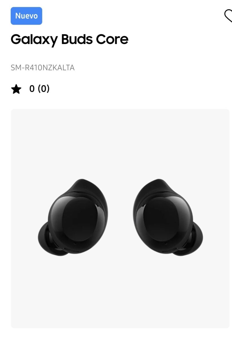 Samsung Galaxy⁤ Buds core⁣ design, showing the earbuds and charging case.