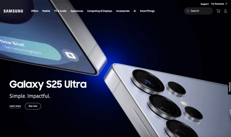 Samsung Website Redesign