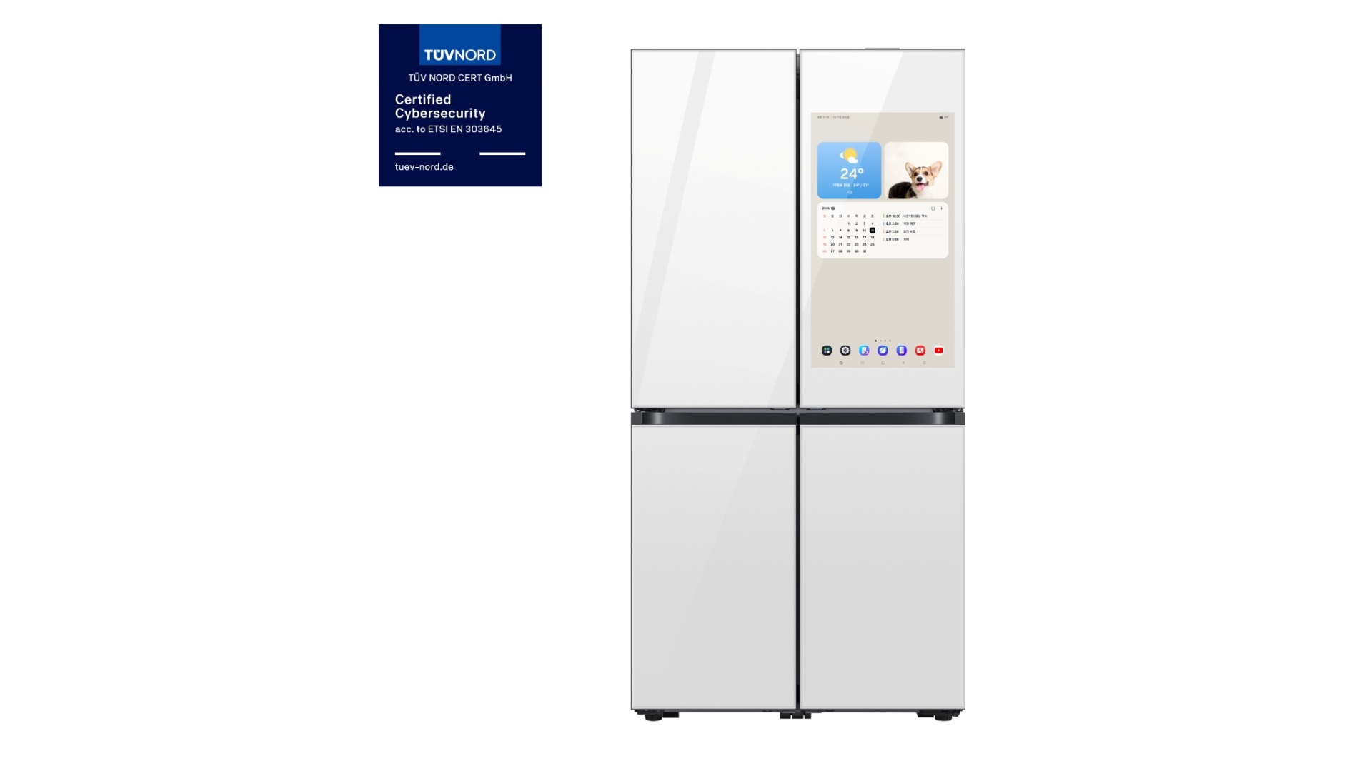 samsung bespoke ai family hub refrigerator 2025 tuv nord iot security certification