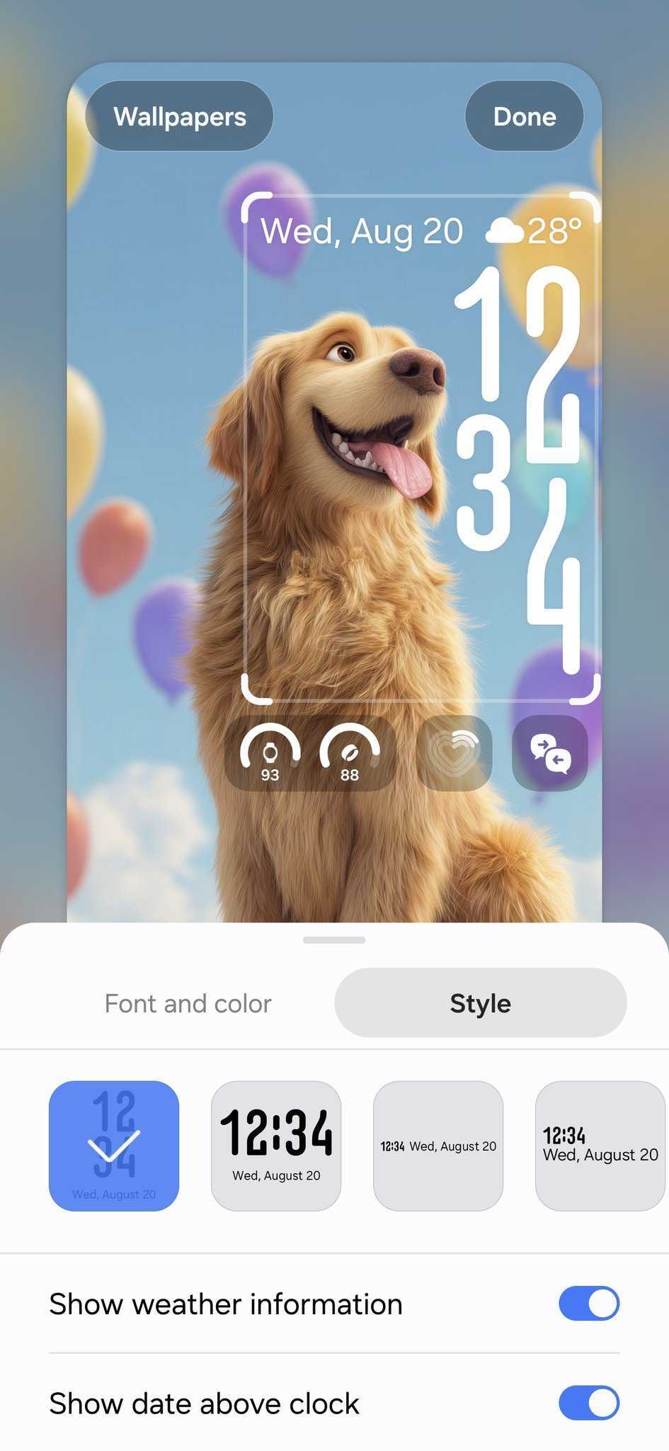 samsung galaxy s25 ultra one ui 8.0 beta 5 adaptive clock vertical