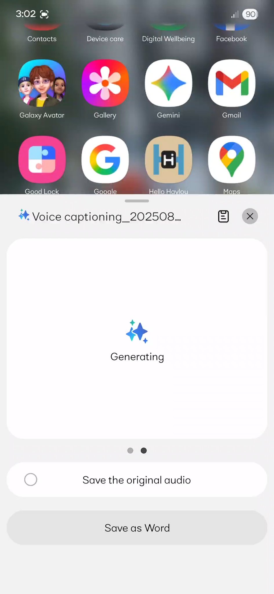 samsung one ui 8.0 galaxy ai voice captioning save original audio