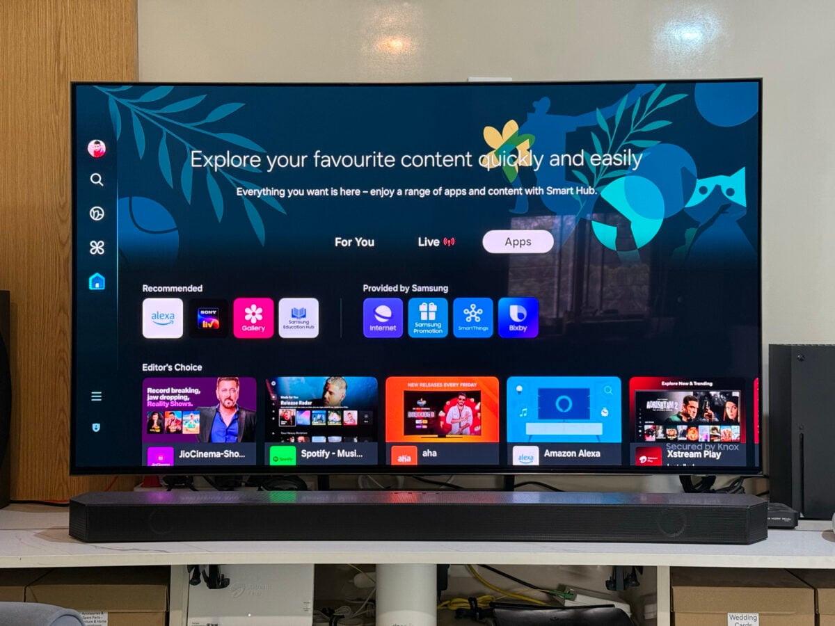 samsung tv home screen