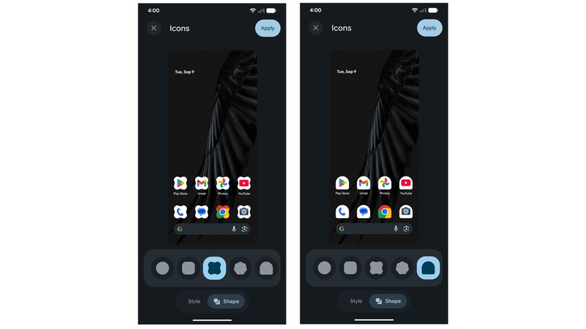 android 16 qpr2 app icon shape customization options