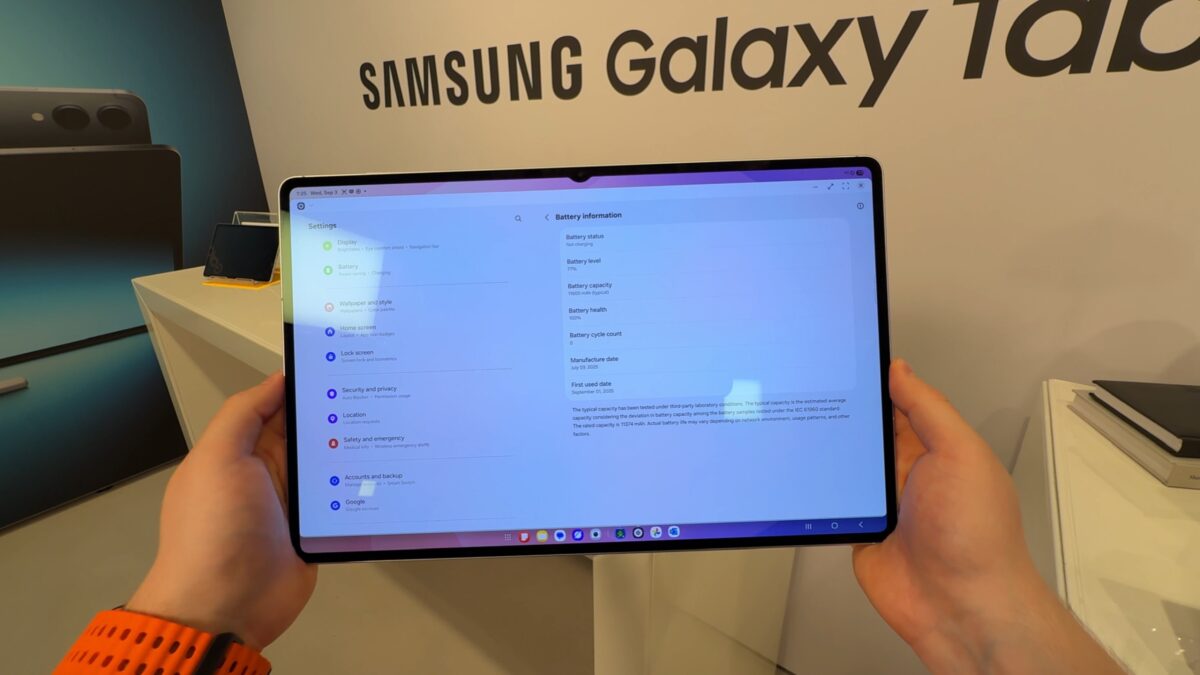 galaxy tab s11 ultra battery
