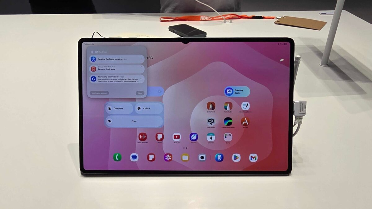 samsung galaxy tab s11 ultra one ui 8.0 notifications left