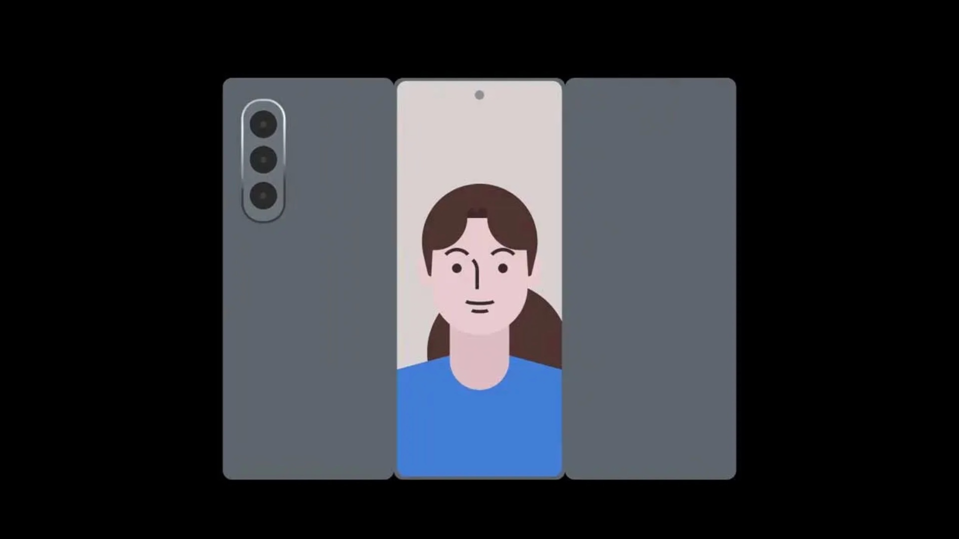 samsung galaxy z trifold render animation