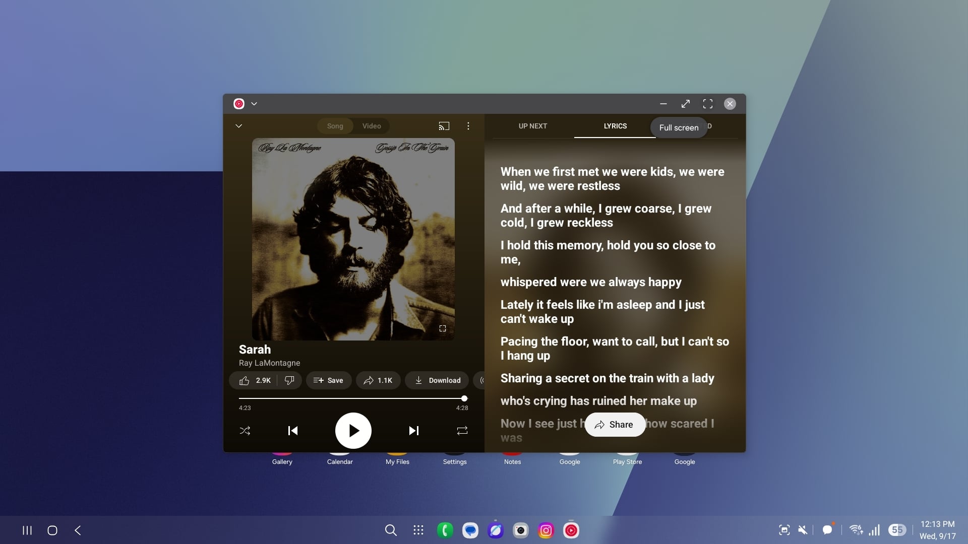 samsung one ui 8.0 dex app window full screen button