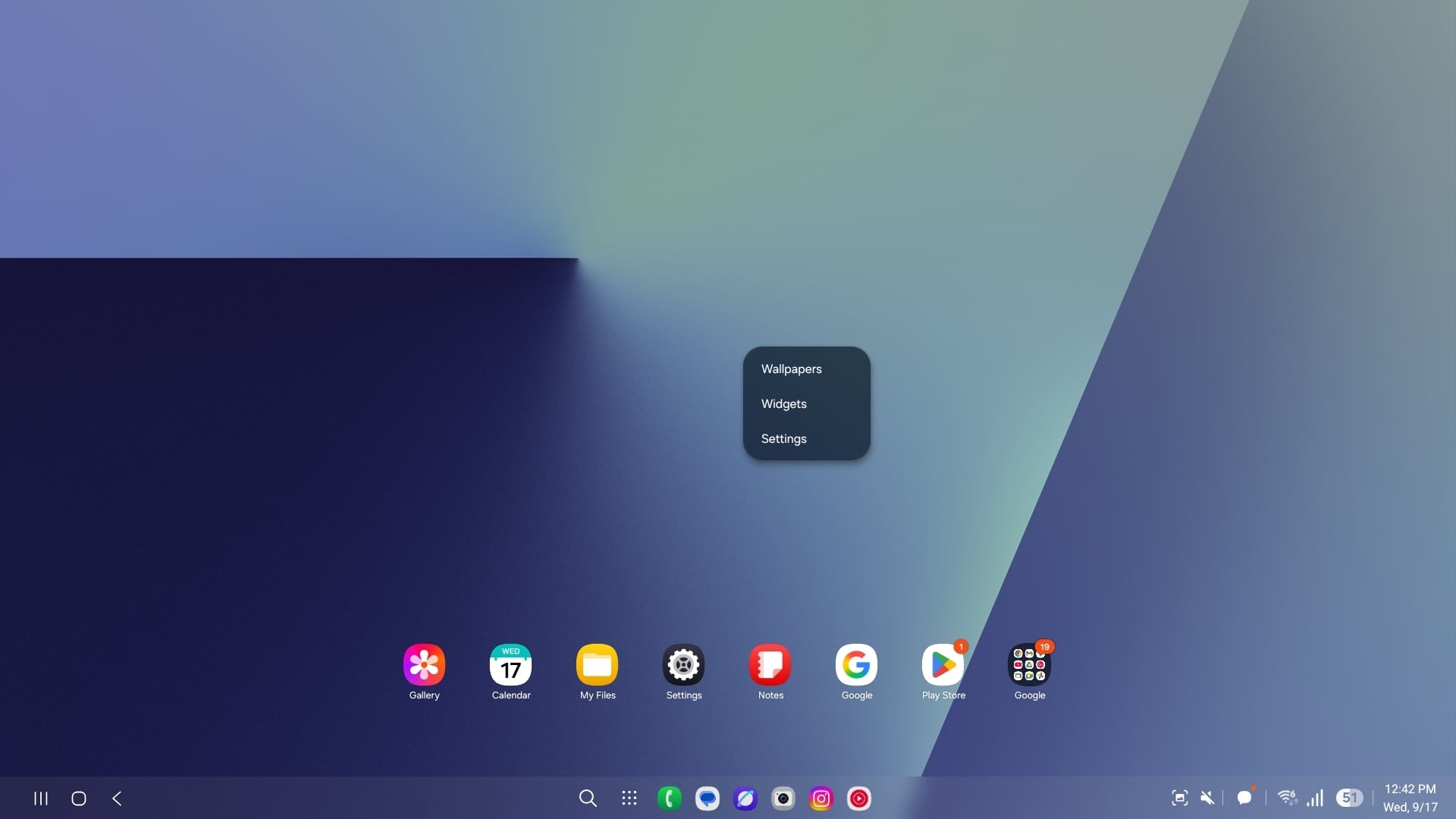 samsung one ui 8.0 dex home screen widgets adding menu