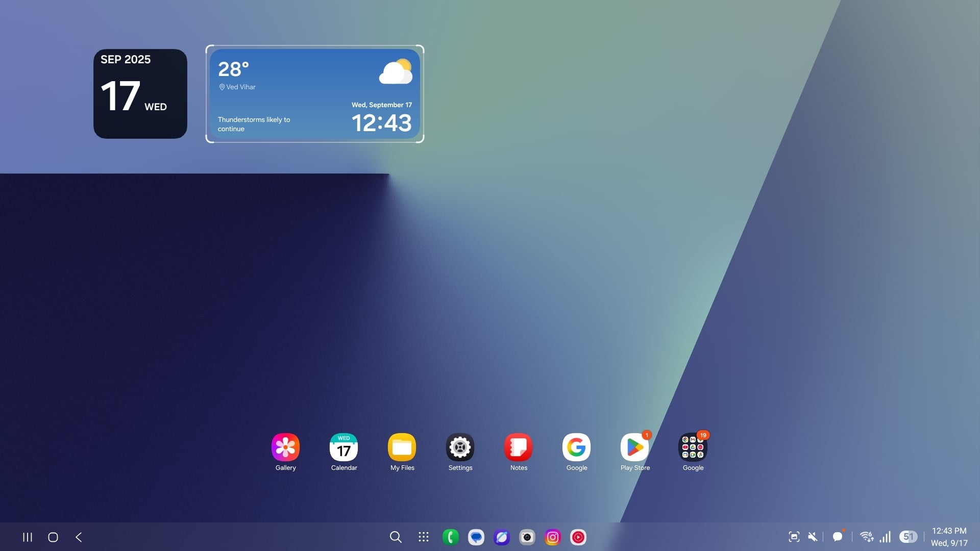 samsung one ui 8.0 dex home screen widgets
