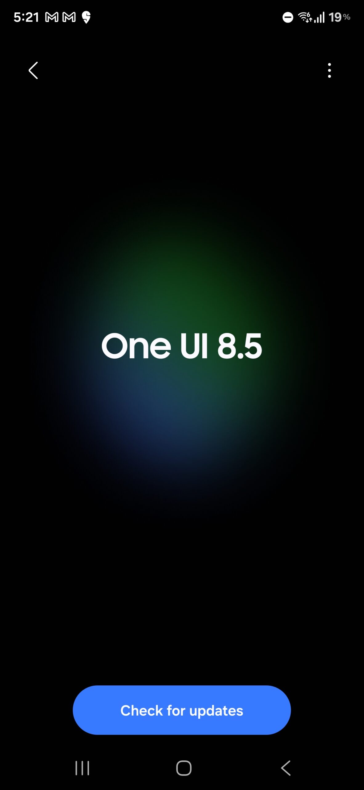 one ui 8.5 software update screen