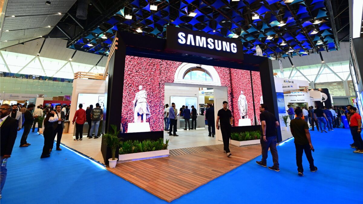 samsung booth indian mobile congress 2025 expo