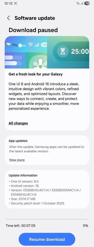 samsung galaxy f55 one ui 8.0 android 16 update firmware version india