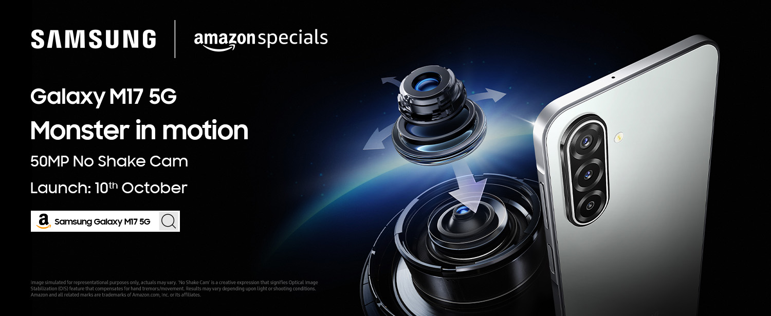 samsung galaxy m17 5g india launch poster amazon india (01)