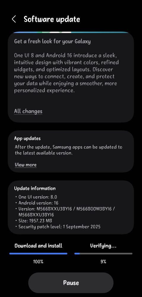 samsung galaxy m56 android 16 one ui 8 update india