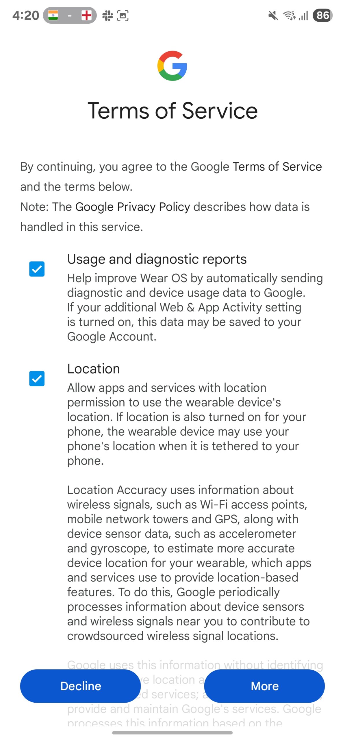 samsung galaxy watch ultra upgrade user agreements google