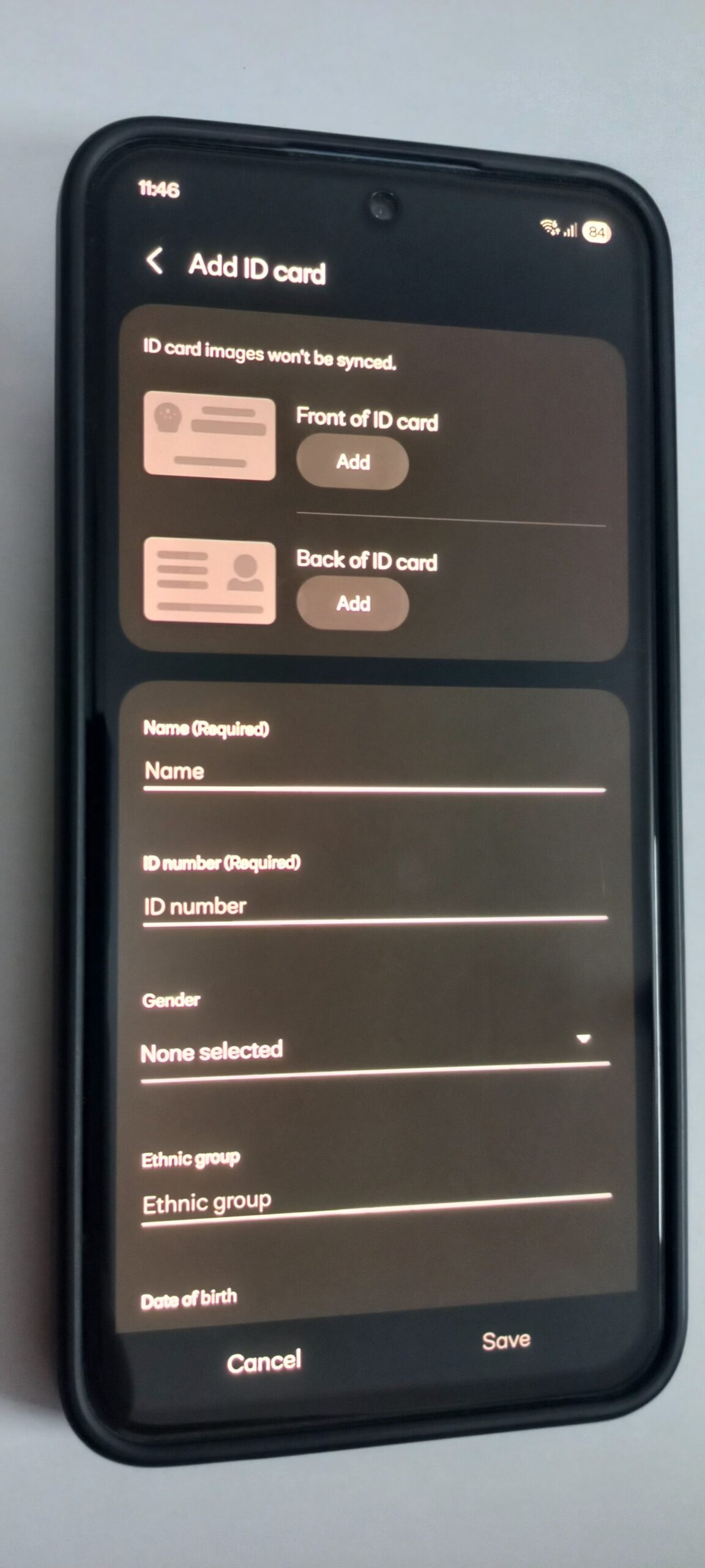 samsung pass version 15.3.01.6 ability to save personal documents (03)