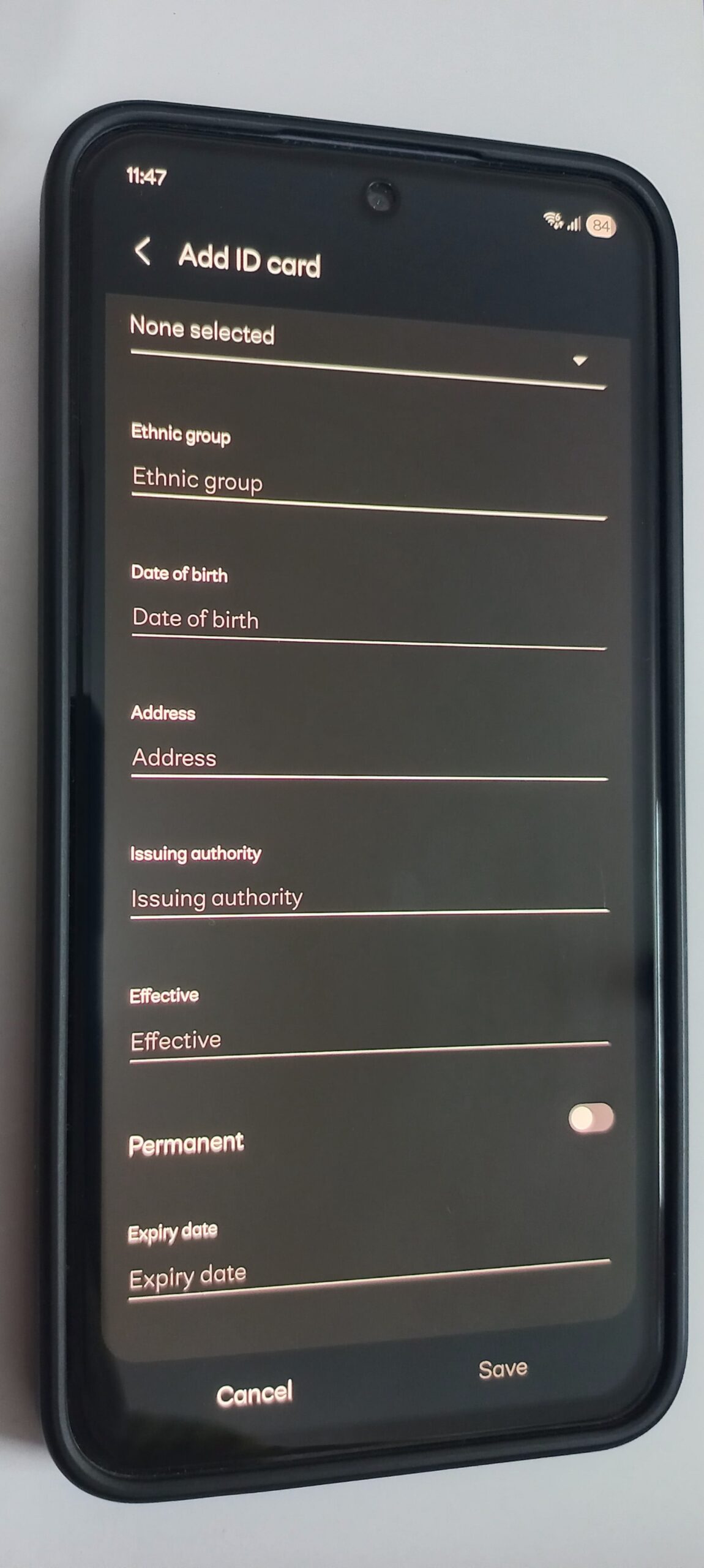 samsung pass version 15.3.01.6 ability to save personal documents (04)