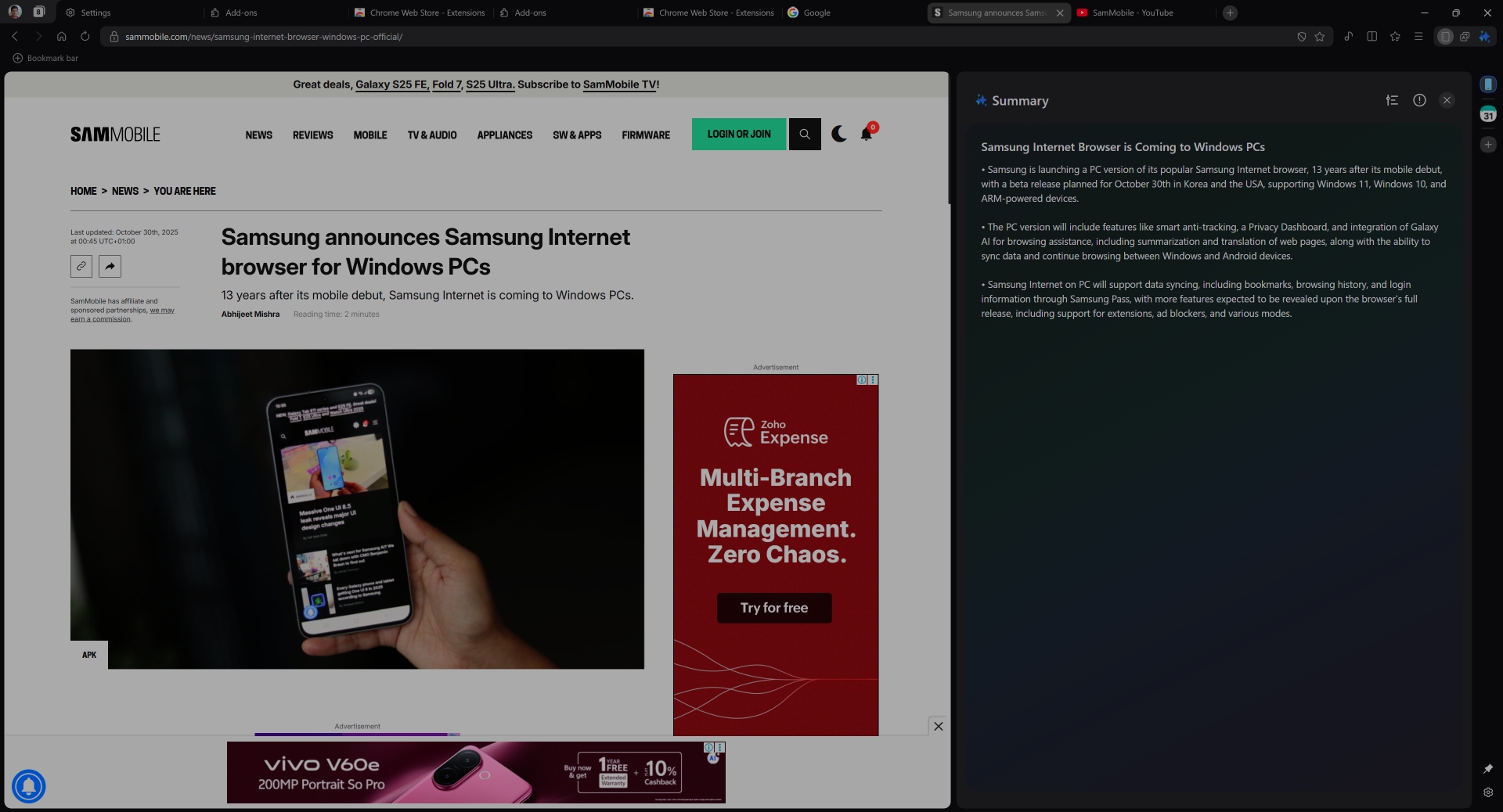 samsung announces samsung internet browser for windows pcs – sammobile – samsung internet 10_30_2025 7_00_29 am