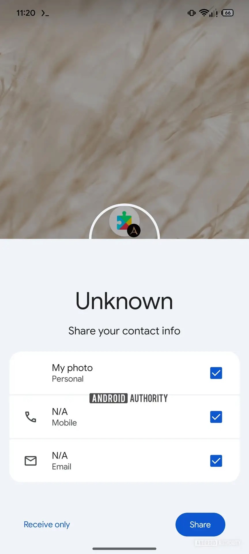 google play services contact exchange gesture send receive