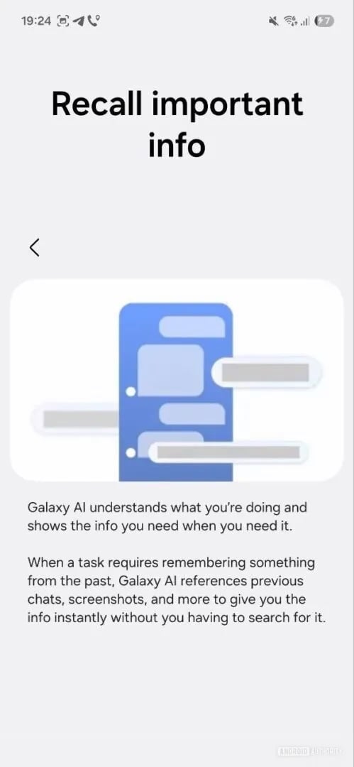 one ui 8.5 now nudges recall important info leak