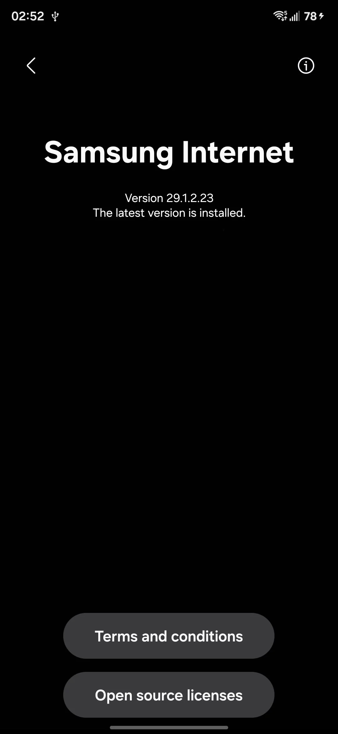 one ui 8.5 samsung internet about version 29.1.2.3