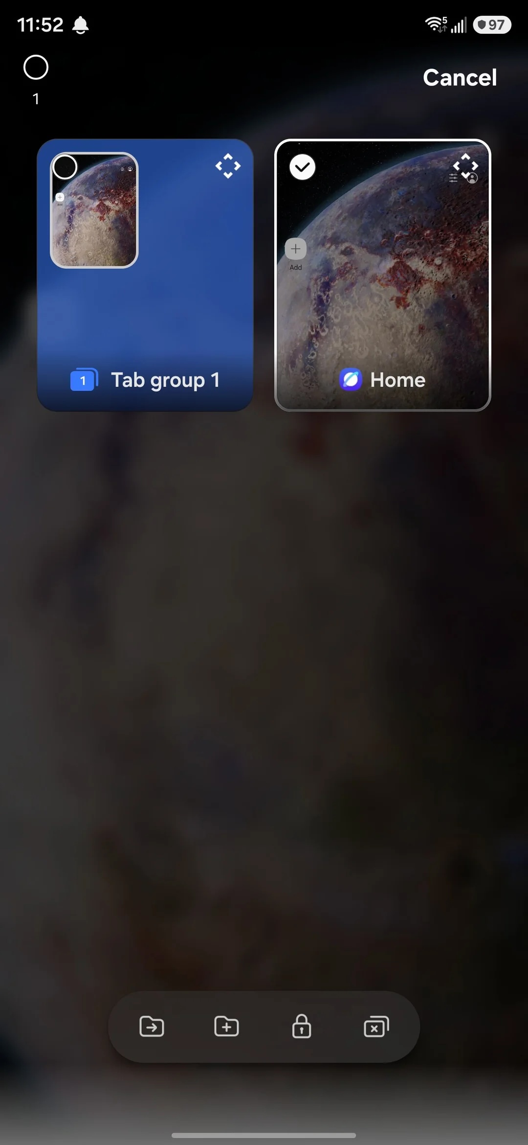 one ui 8.5 samsung internet tabs grid view
