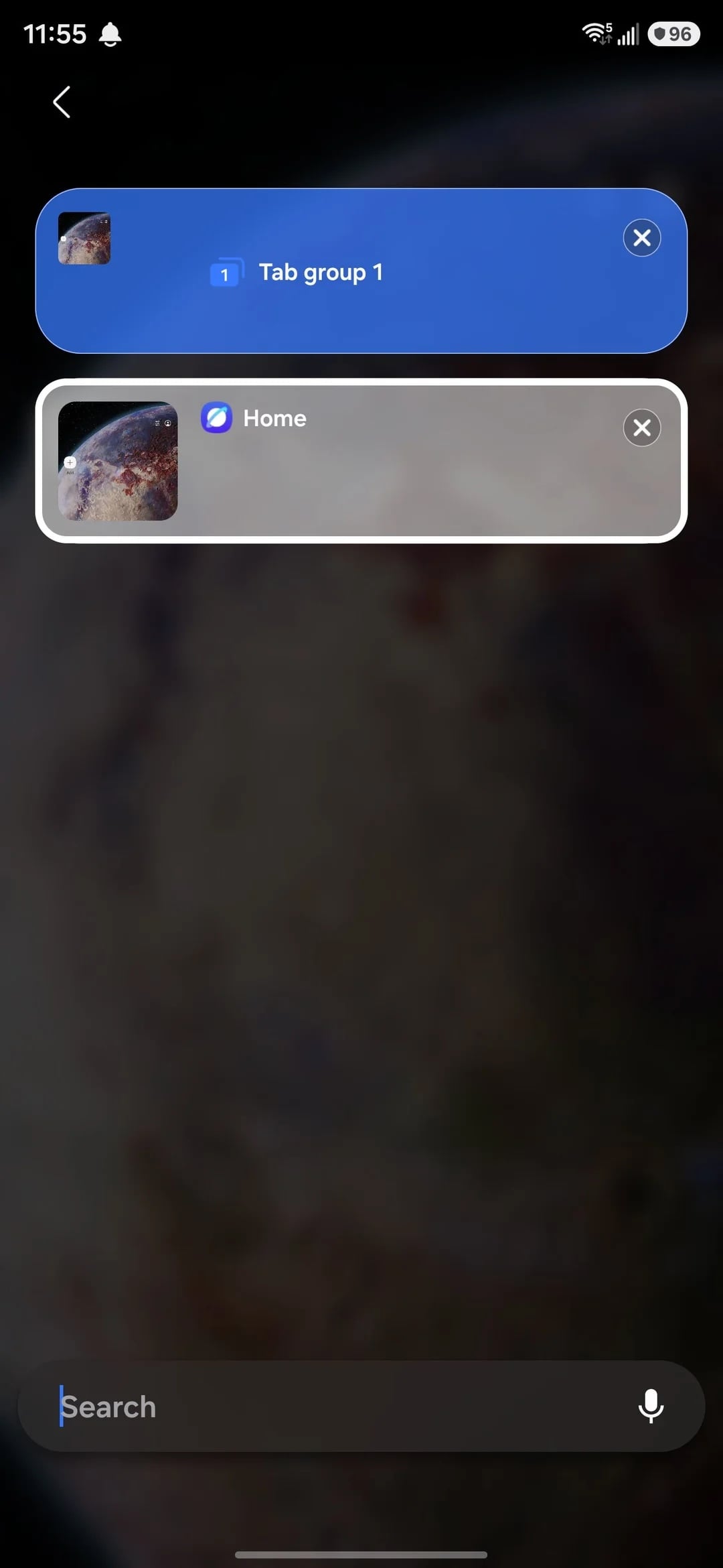 one ui 8.5 samsung internet tabs list view