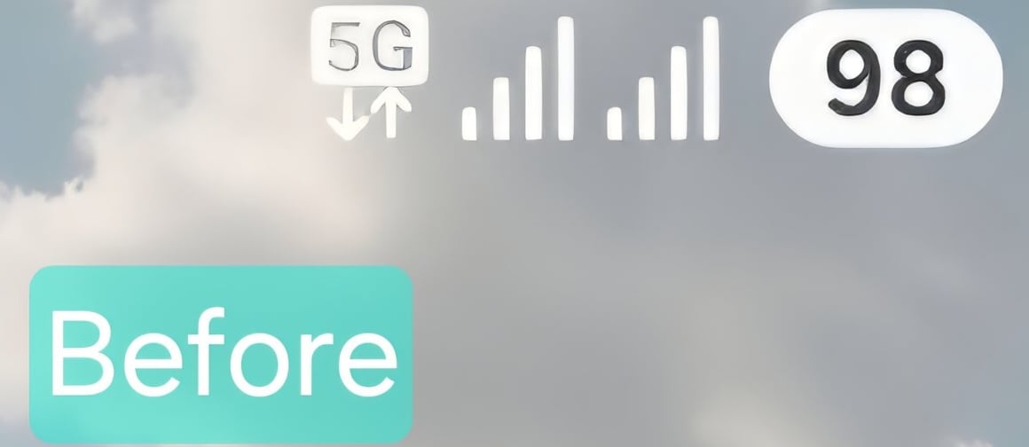 samsung one ui 8 status bar two network reception status icon for two sim cards or dual sim