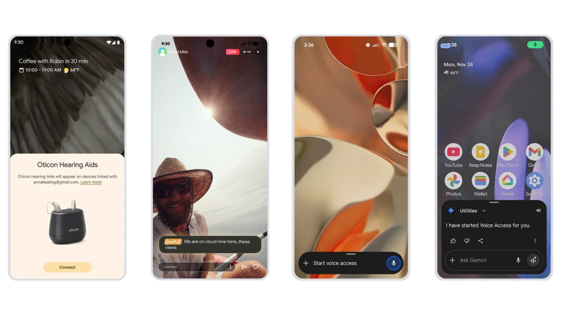 google android 16 qpr2 accessibility features bluetooth le hearing aids fast pair expressive captions gemini voice access