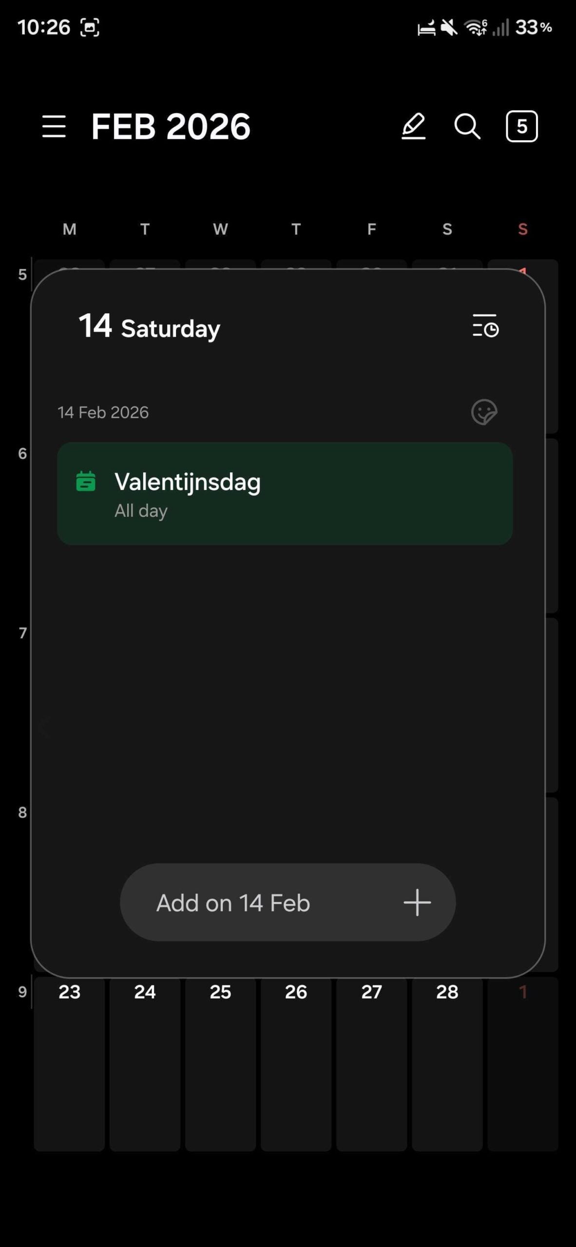 samsung calendar one ui 8.5 events