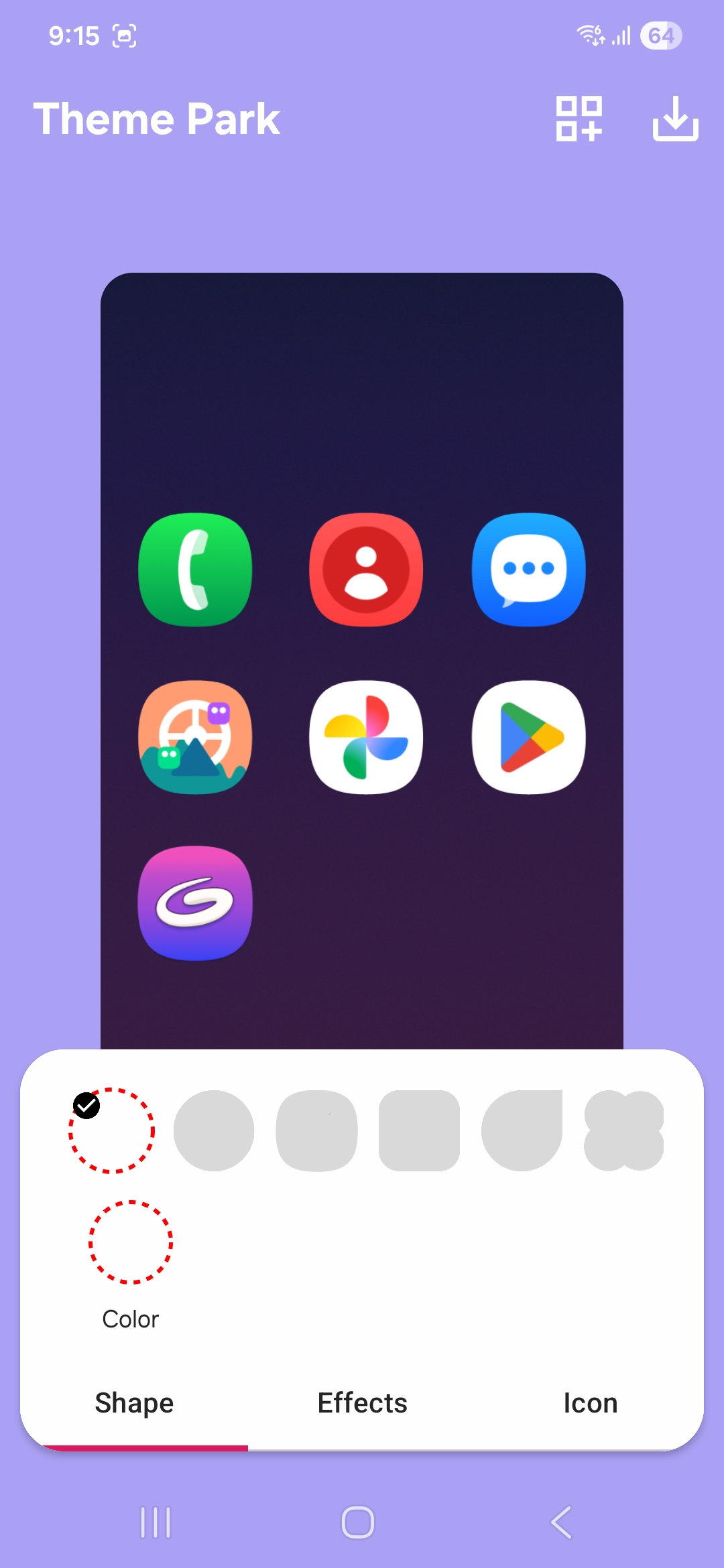 samsung galaxy s23 good lock theme park version 1.1.01.38 update icon tab new layout