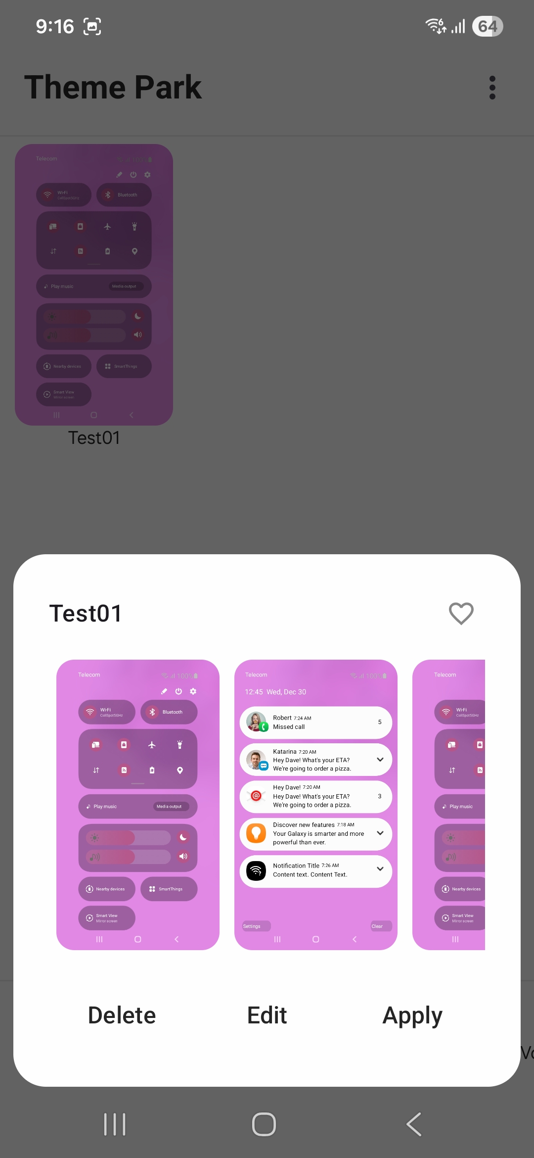 samsung galaxy s23 good lock theme park version 1.1.01.38 update quick panel tab updated preview (01)